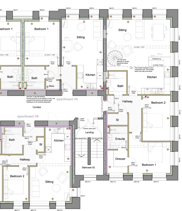 Example project 1 - 2d plans of apartment plans